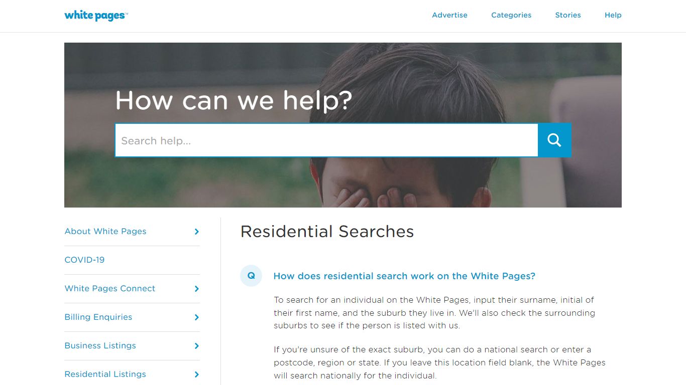 Residential searches | White Pages Help